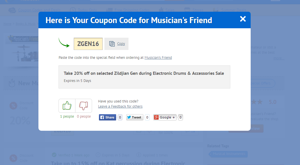 Musicians friend coupon codes 10% off